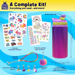 Purple Ladybug pompom charm adds playful flair to the lid.