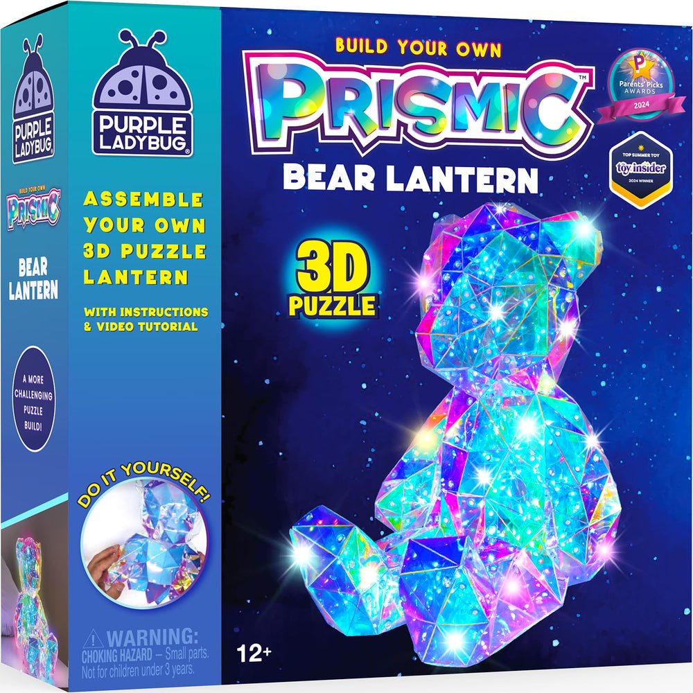 Purple Ladybug prismic 3D bear nightlight assembly fuels creative problem-solving in kids.