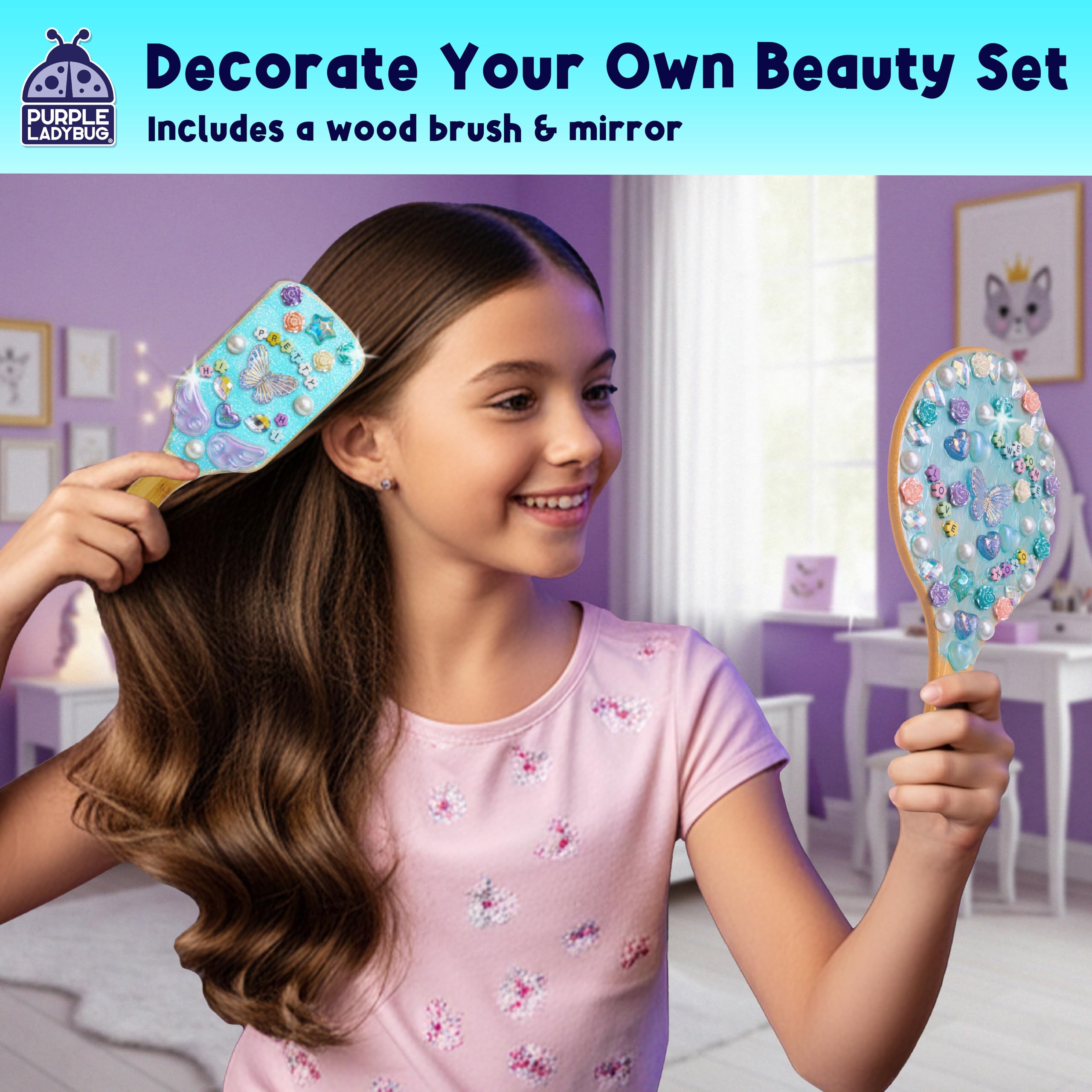 PURPLE LADYBUG ribbons and embellishments bring texture and flair
