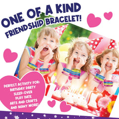 Purple Ladybug kit inspires confidence as kids finish colorful bracelets with pride.