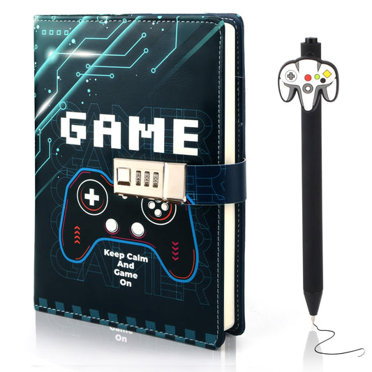 Purtarly diary with lock cover showing a secure metal lock for private notes.