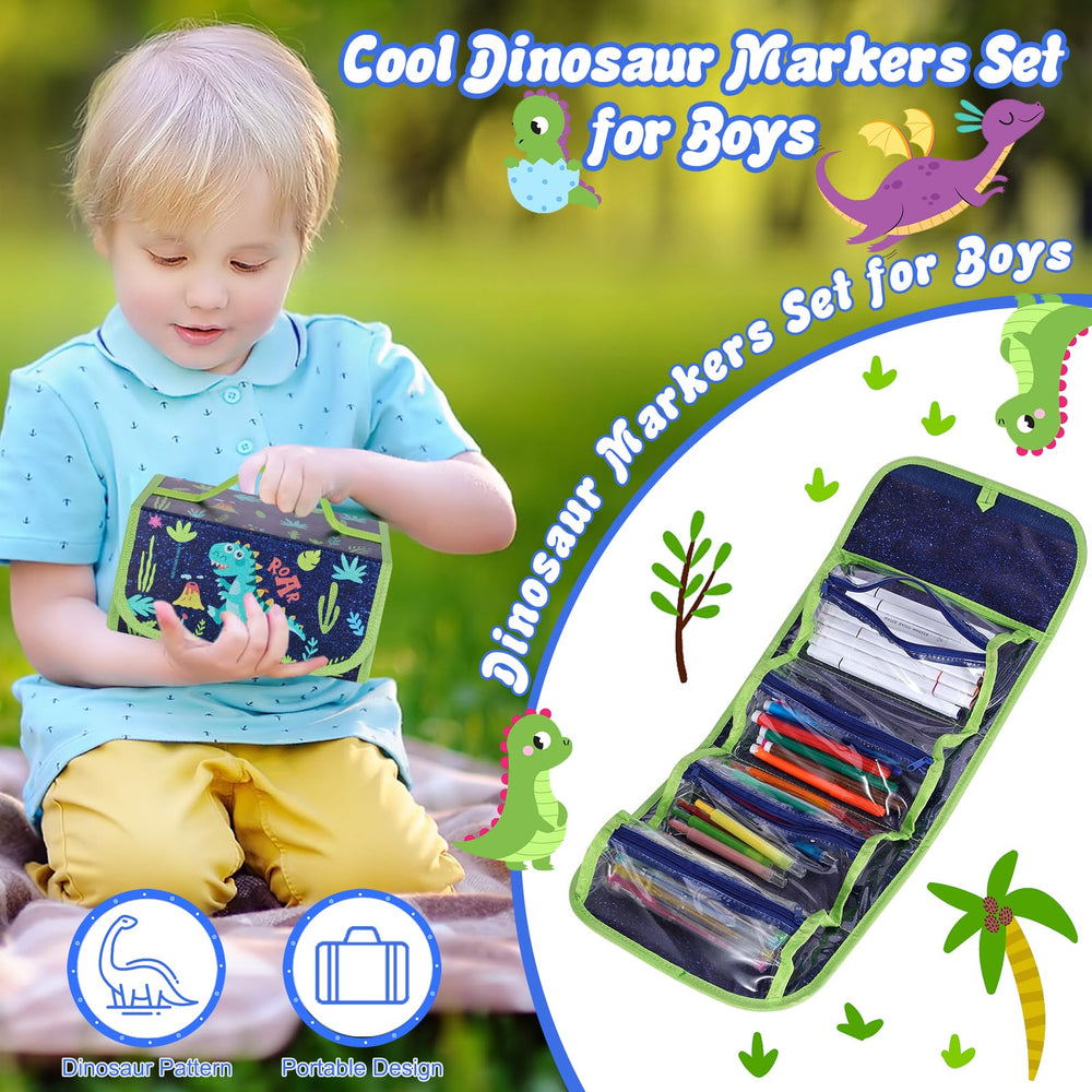 Purtarly dinosaur glitter gel pens add sparkle to artwork