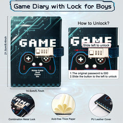 Purtarly game diary open with hidden lock emphasizing privacy for secrets.
