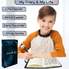 Purtarly locked journal for boys with durable cover and privacy feature.