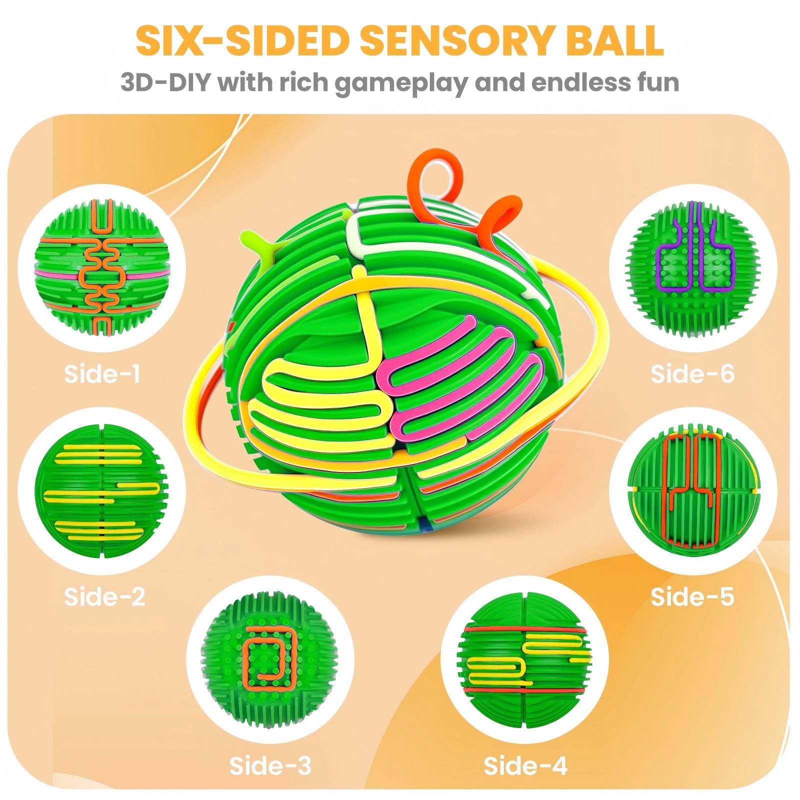 PushGoGo Sensory Ball 3D DIY upgrade surface invites creative play
