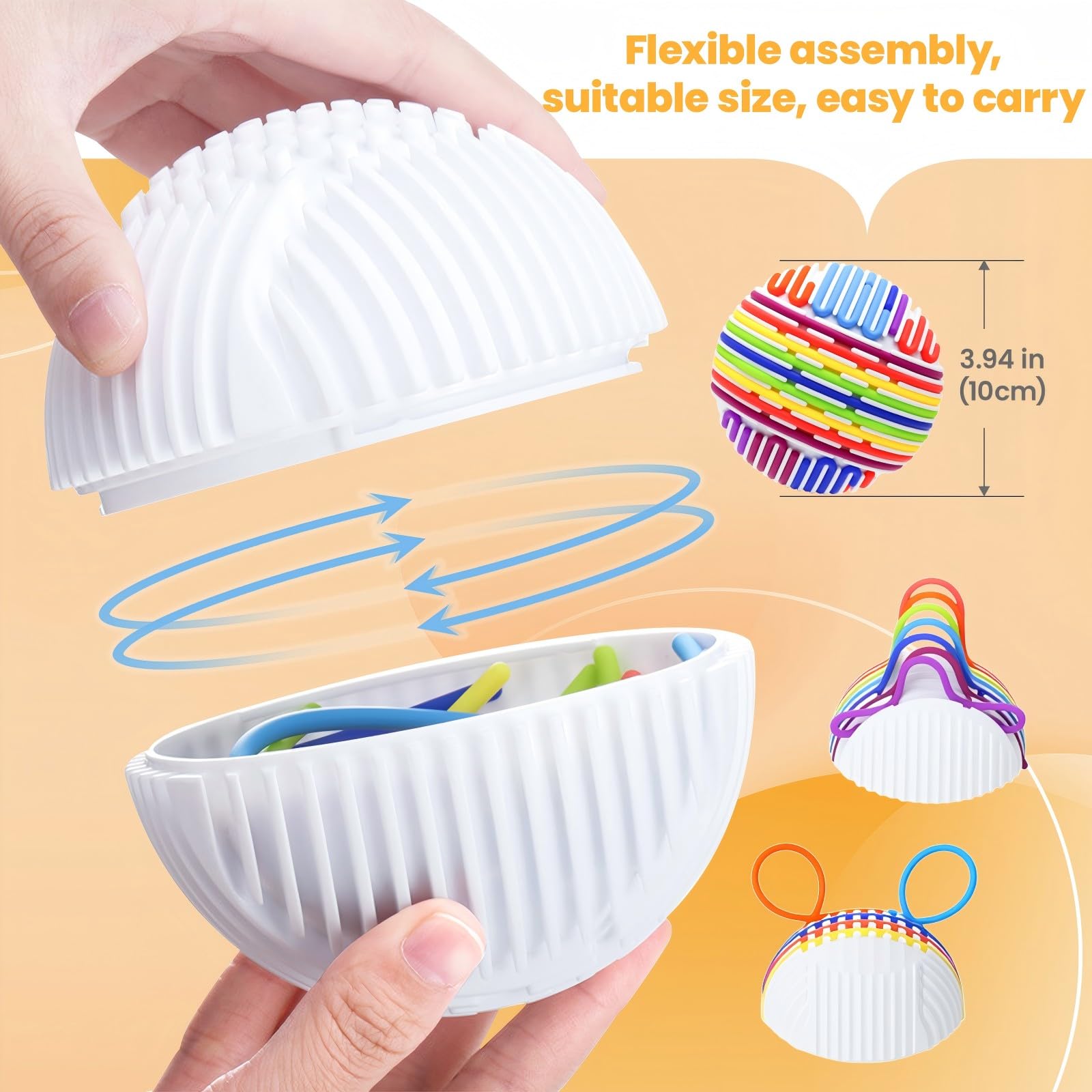 PushGoGo Sensory Ball color matching enhances color recognition and play