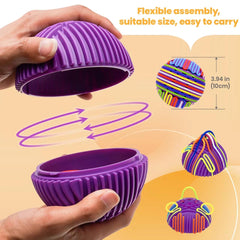PushGoGo Sensory Ball color matching enhances color recognition and creative composition.
