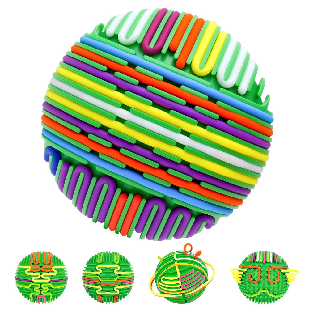 PushGoGo Sensory Ball with outer patterns for calming tactile exploration
