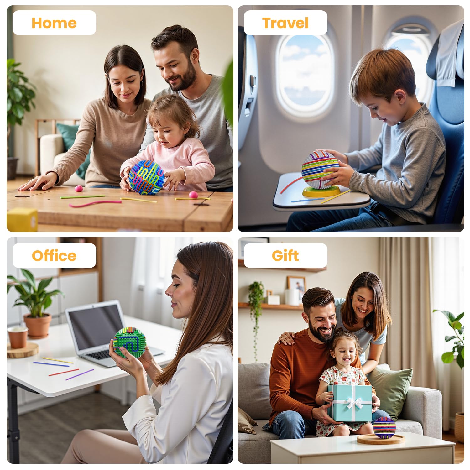 PushGoGo Sensory Ball portable and safe for travel and quiet play