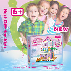 PUSITI Seaside Villa kids playing together with blocks fosters cooperative play.