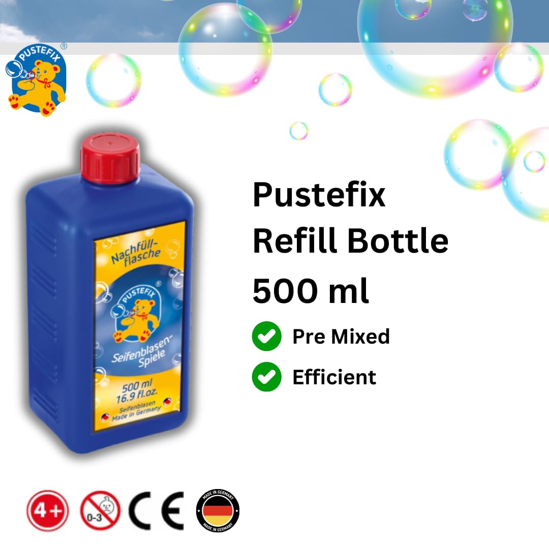 Pustefix bubbles close-up, vibrant colors and fizz for captivating bubble displays.