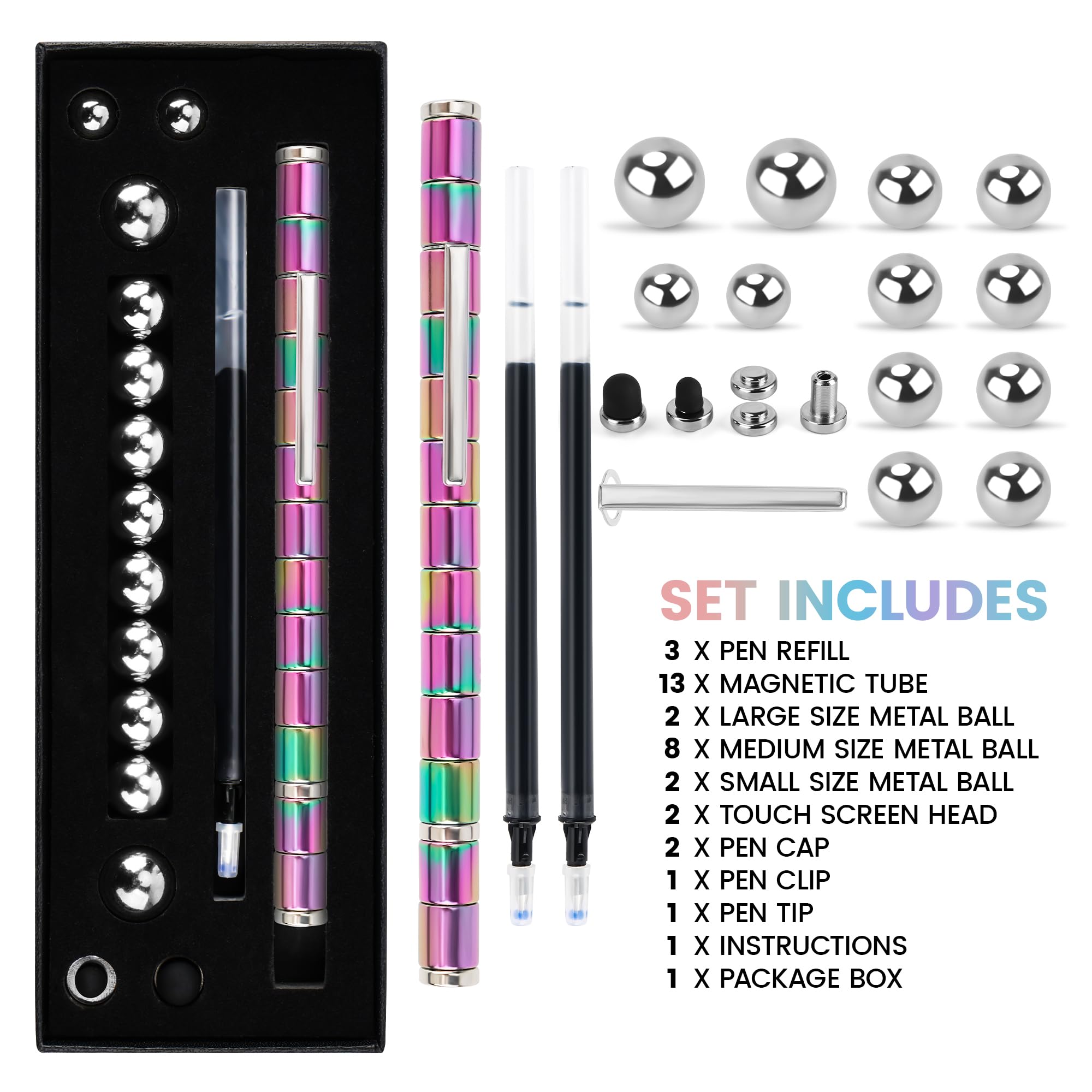 Puxmrko fidget pen magnetic rings assembly highlights hands-on creativity