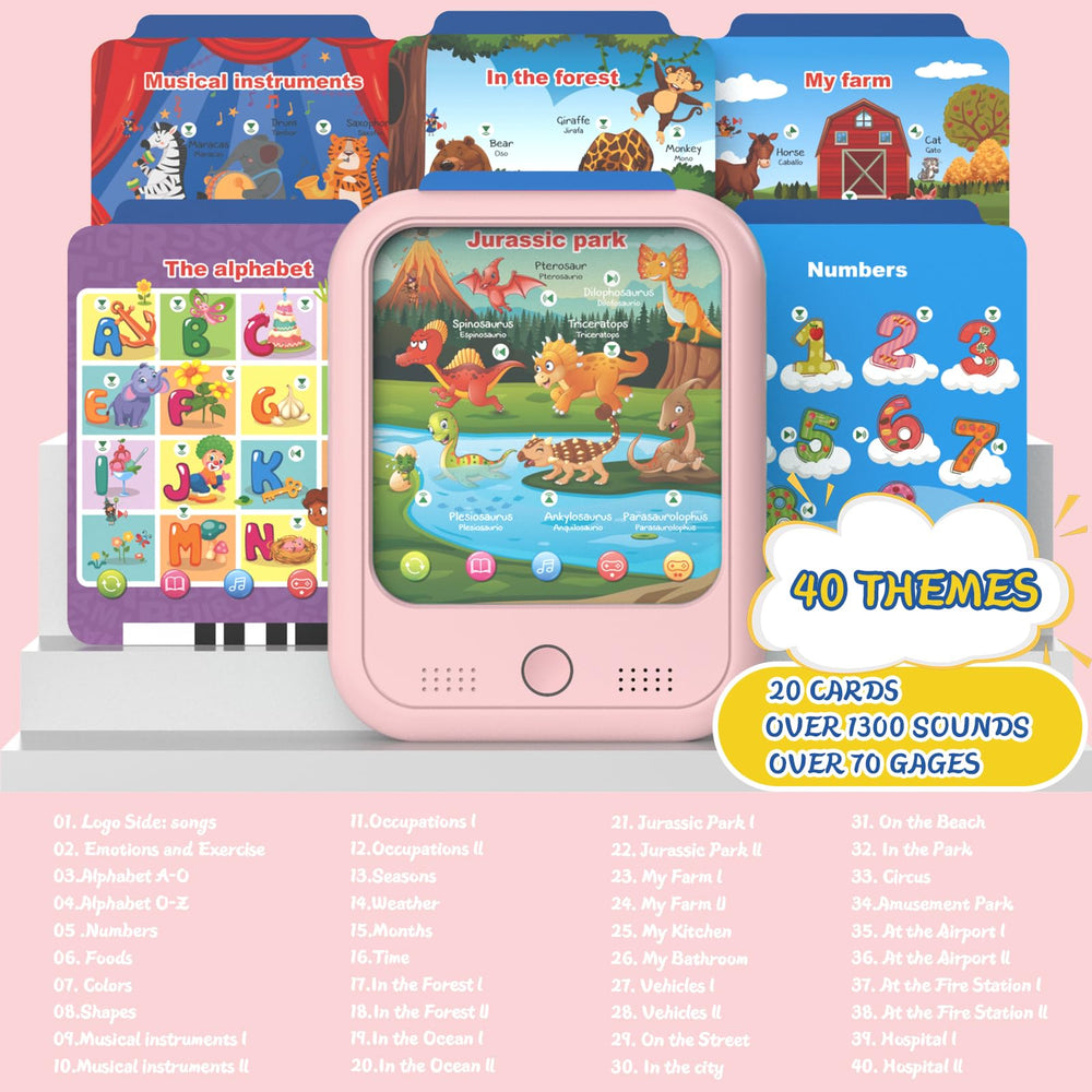 Puzcande tablet offers 40 themes spanning letters numbers animals for curious minds.
