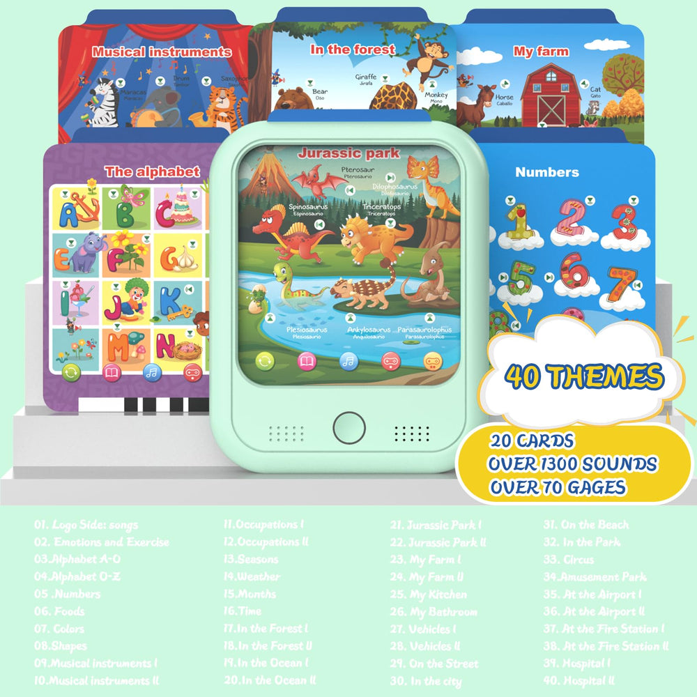 Puzcande tablet features 40 themes to spark curiosity in letters and numbers.