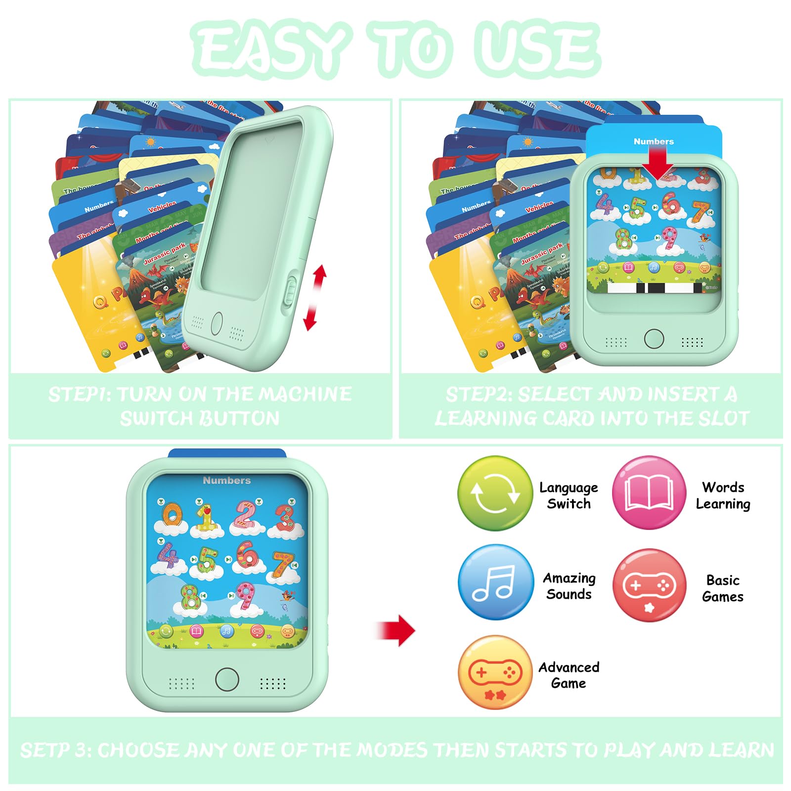 Puzcande tablet quick card-slot setup for instant learning.