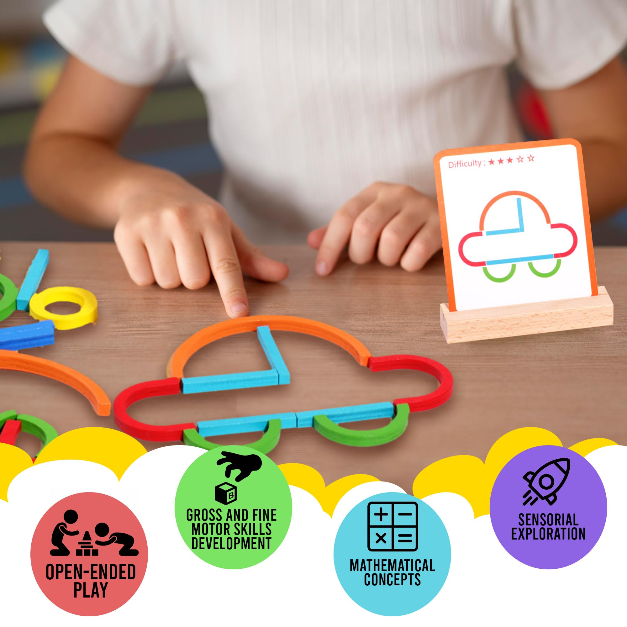 puzgic stem sticks promote early color recognition and hands-on learning.