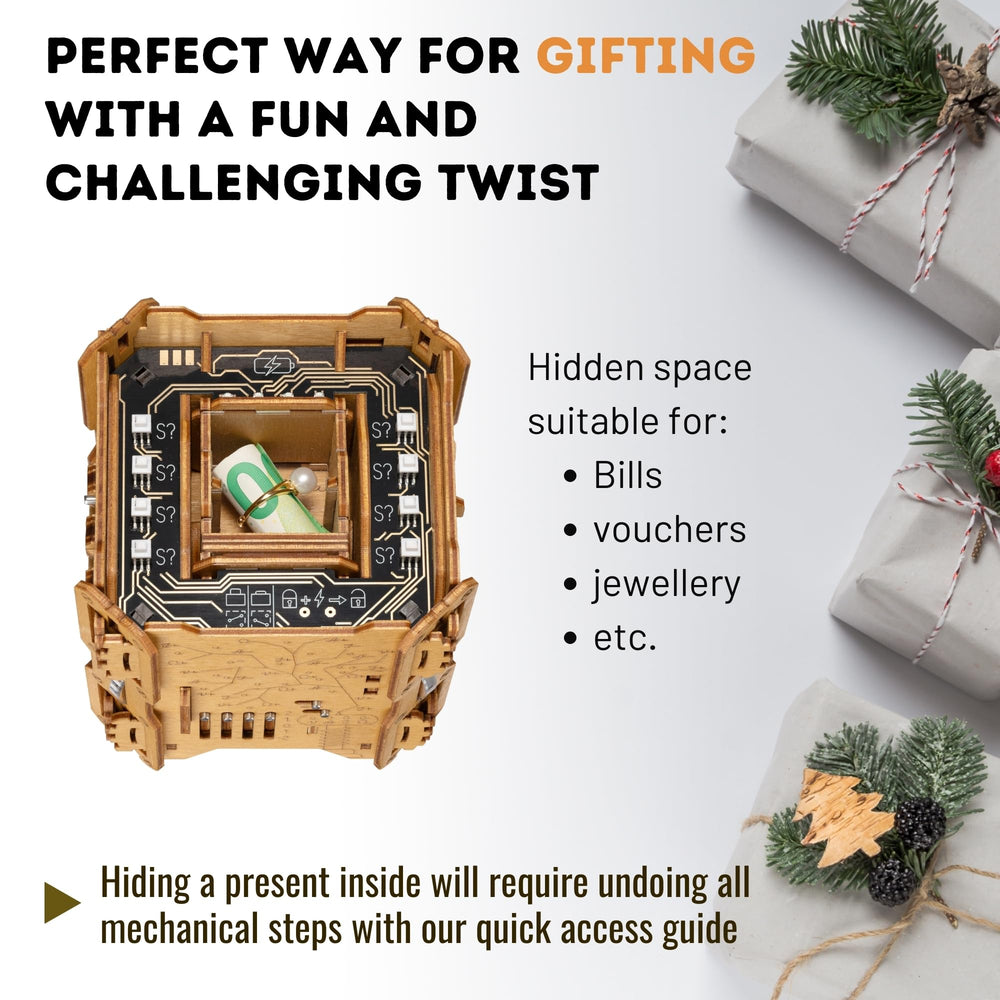 Puzzle Potato Tesla Box reset instructions via QR code for replay