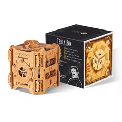 Puzzle Potato Tesla Box reveal element highlighting the opening sequence