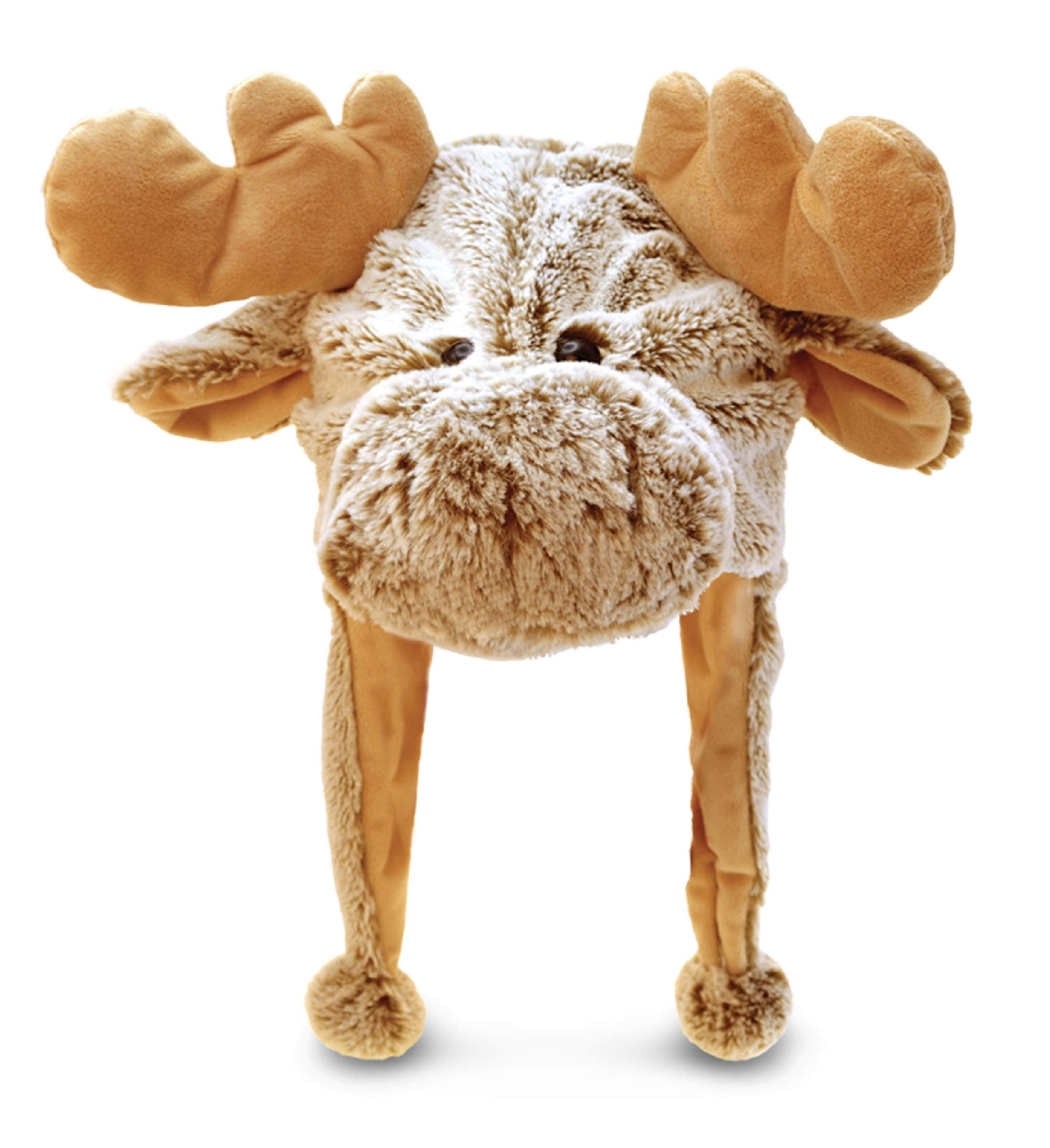 Puzzled DolliBu brown moose plush hat with warm fleece for winter days