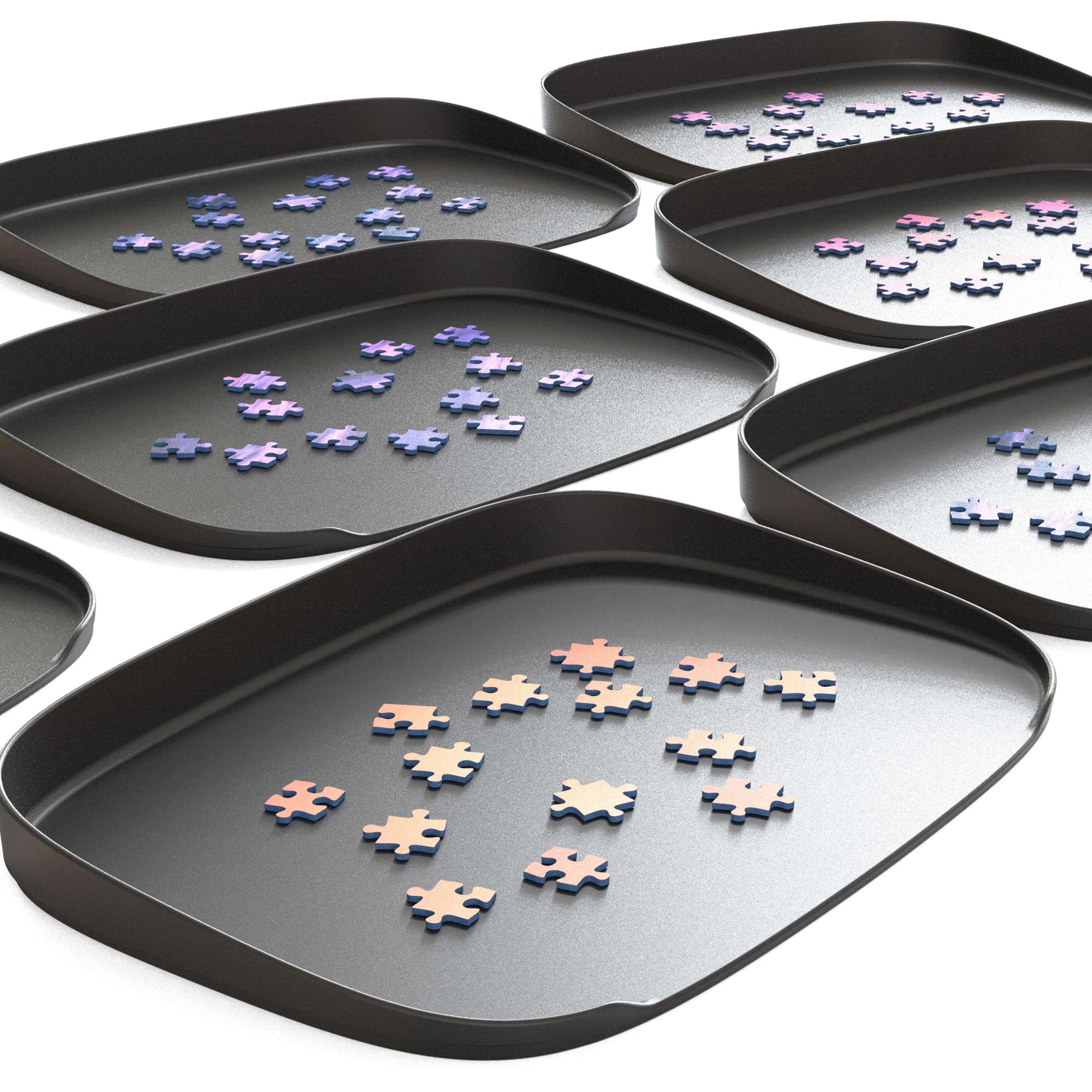 Puzzlup puzzle trays 12-tray collection for organized sorting of large puzzles.