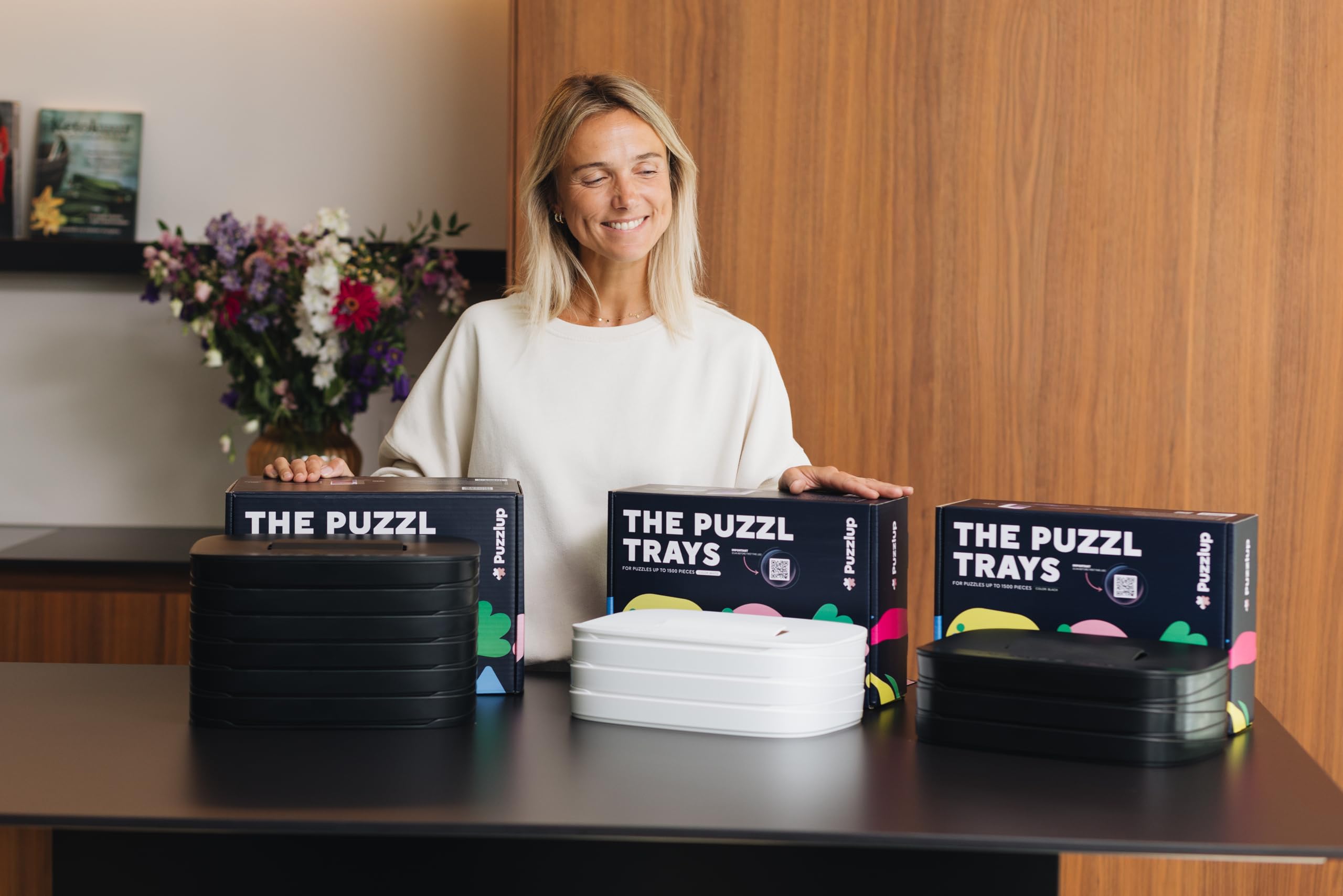 Puzzlup puzzle trays matte black finish adds premium look to your puzzle room.