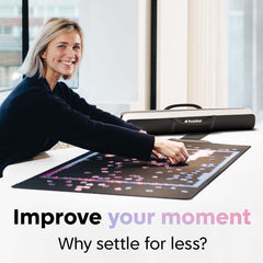 Puzzlup third-generation foam tube protects puzzles through rolls.