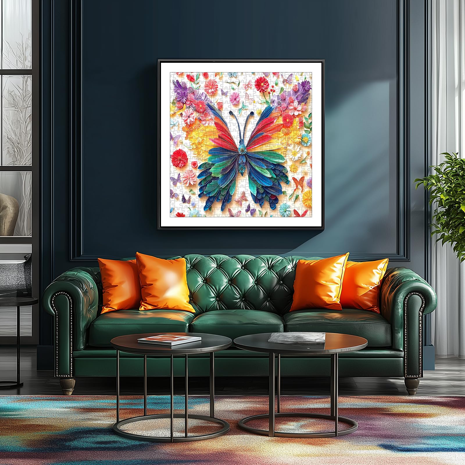 PuzzOne 20x20 Inch Wall Decor Puzzle creates eye-catching wall art when finished