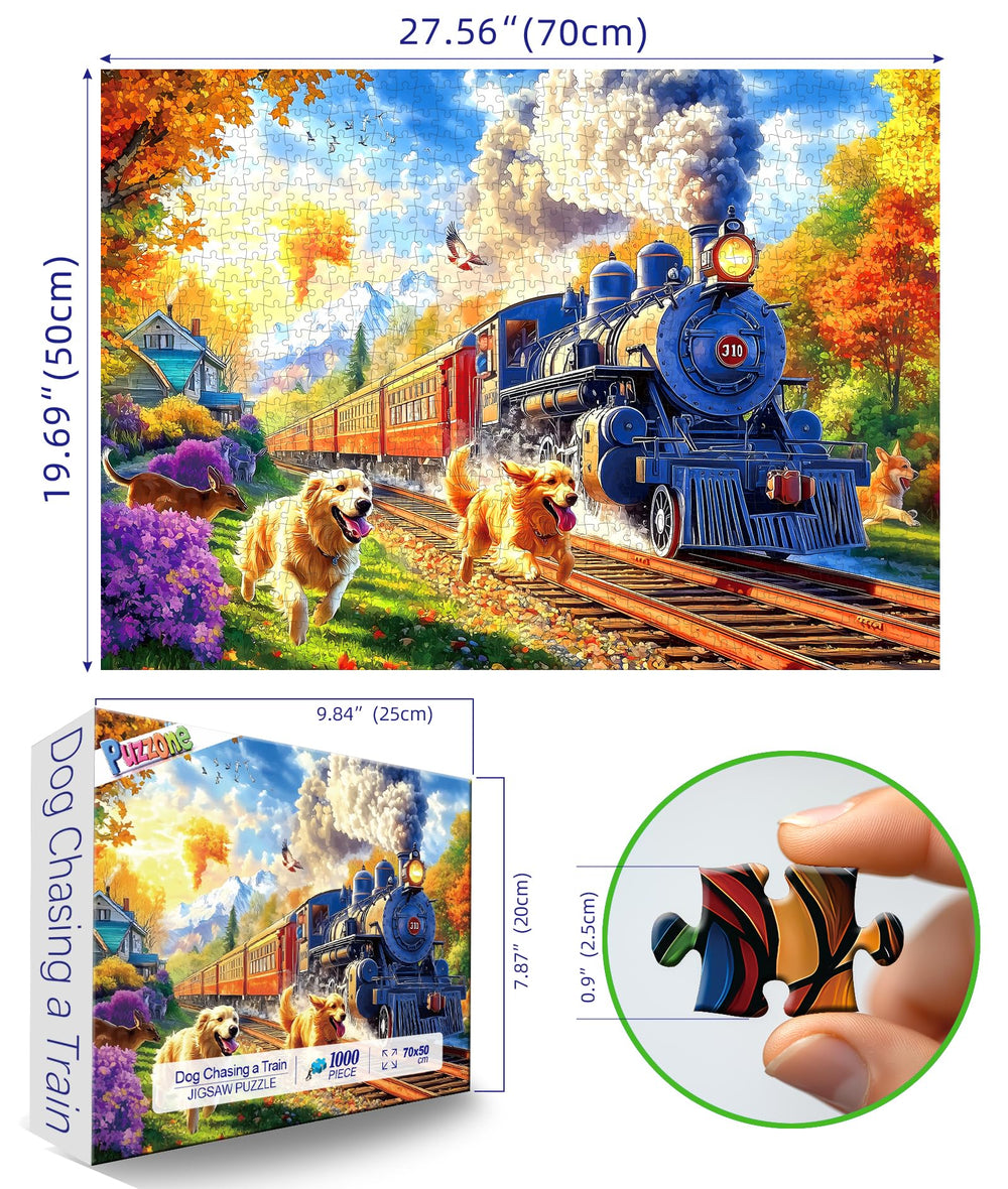 PuzzOne assembled 1000-piece puzzle ready for framing as wall art.