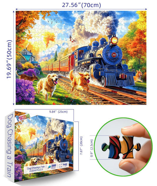 PuzzOne assembled 1000-piece puzzle ready for framing as wall art.