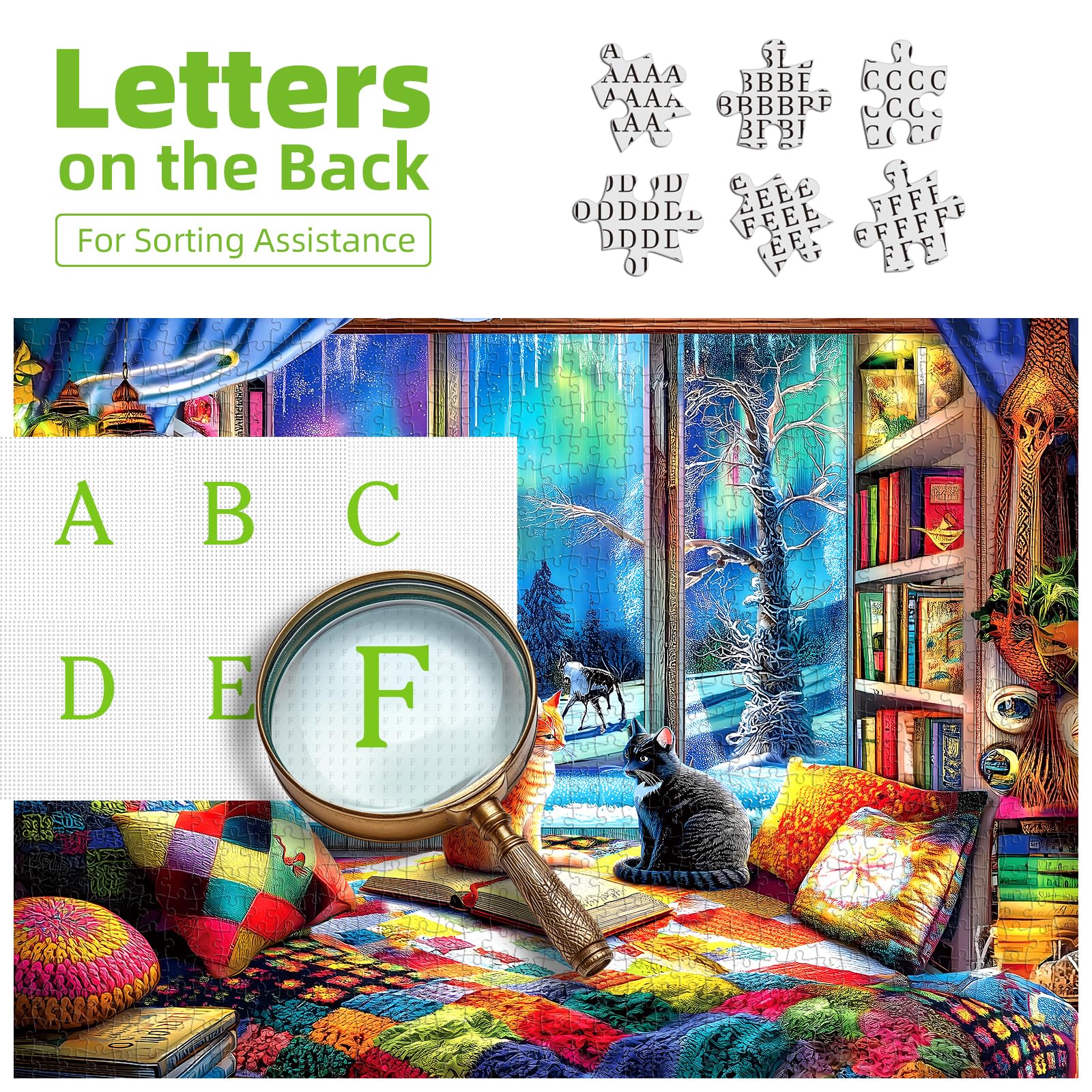 PuzzOne cat-nook design adds charm during puzzle time for animal lovers.