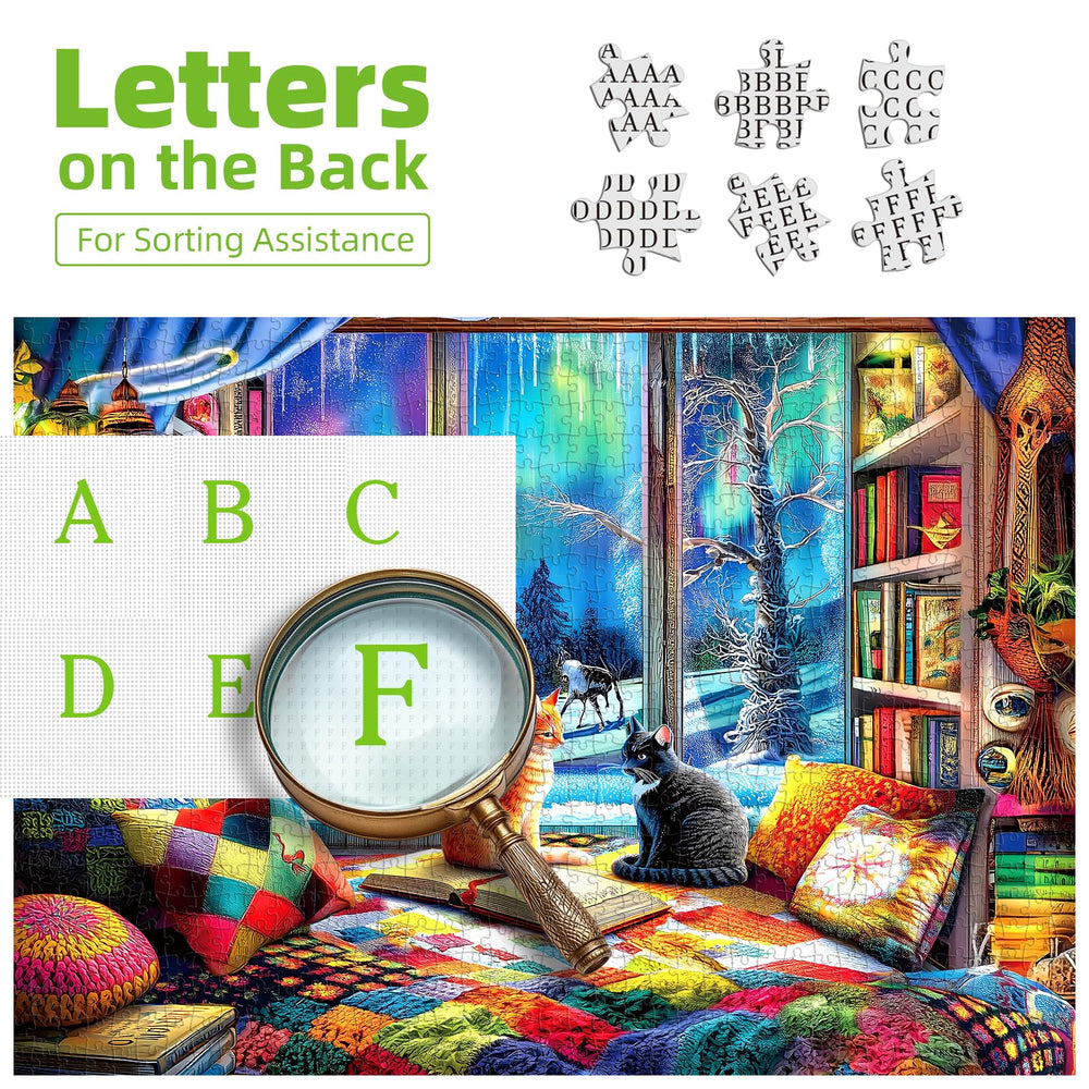 PuzzOne cat-nook design adds charm during puzzle time for animal lovers.