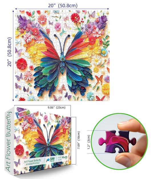PuzzOne Colorful Papercraft Butterfly highlights vivid colors for immersive play