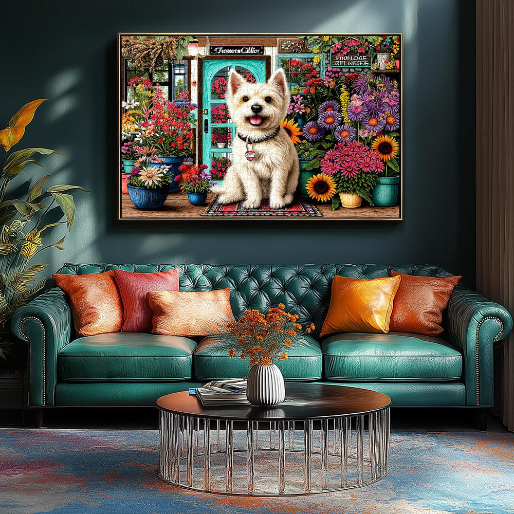 PuzzOne completed puzzle wall art ready to frame enhances home decor.
