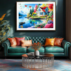 PuzzOne landscape puzzle with snowy mountains for calm, focused evenings.