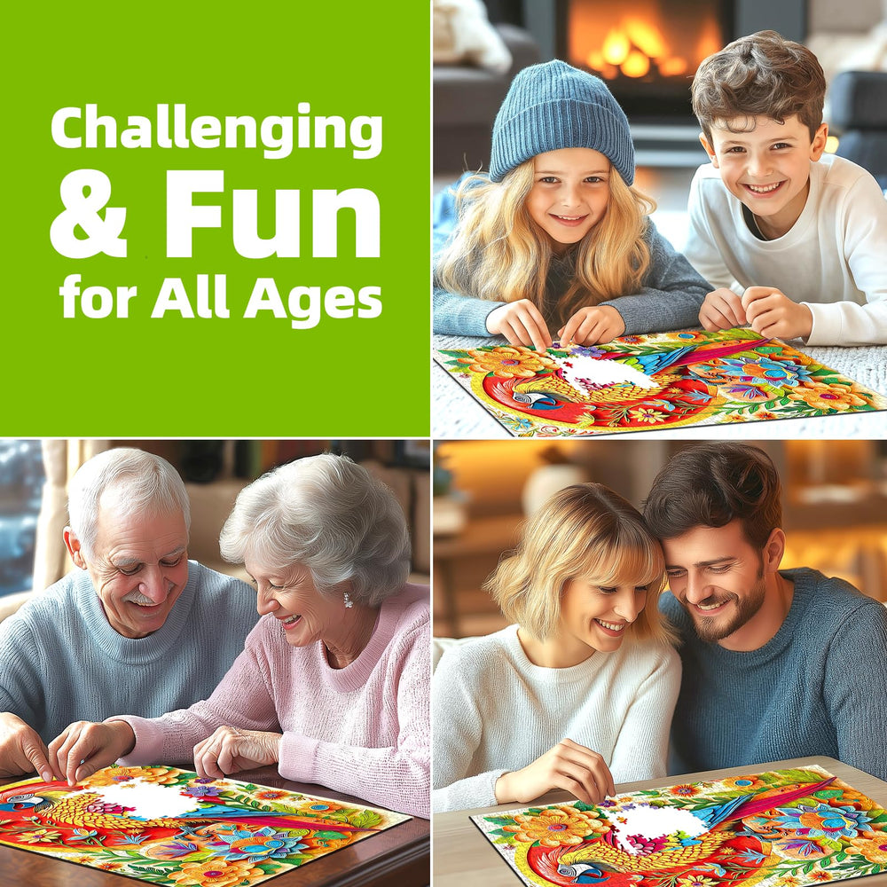 PuzzOne premium thick cardboard puzzle, durable interlocking for long-lasting use