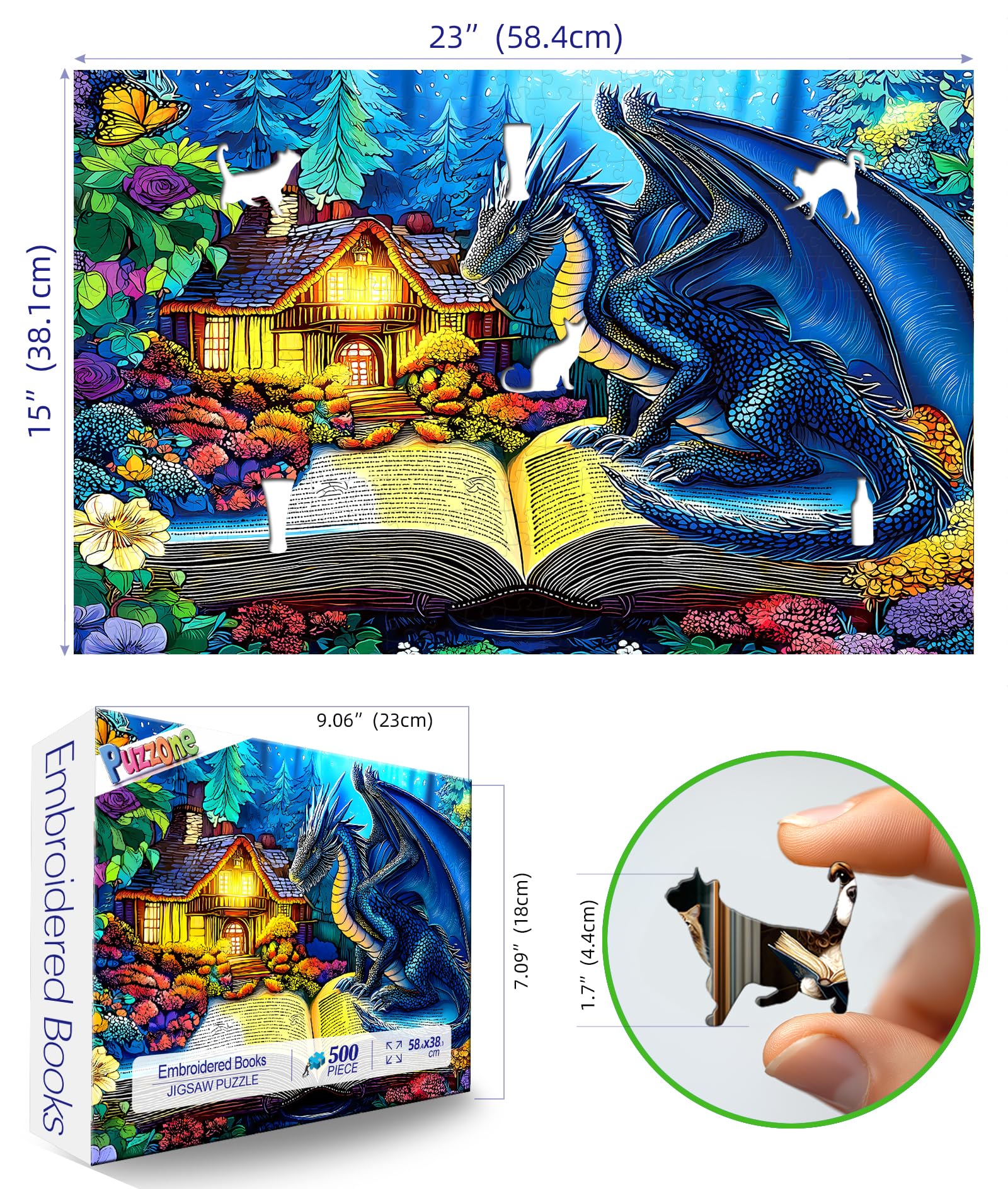 PuzzOne warm cottage window scene puzzle, ideal wall decor for home decoration