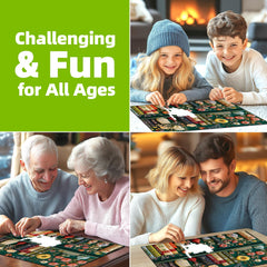PuzzOne Wildflower Pages back shows A-F lettered pieces for easier solving