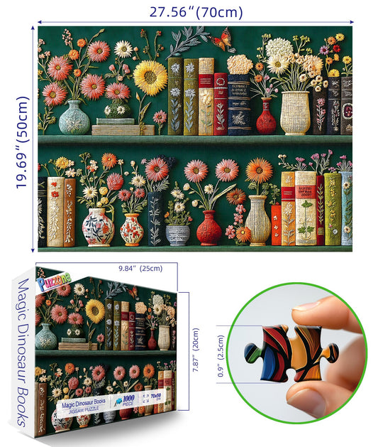 PuzzOne Wildflower Pages embroidery detail of flowers for visual richness