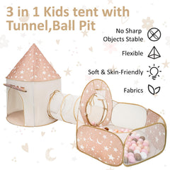 PXFAYSFQ connected tent and tunnel setup supports group play.