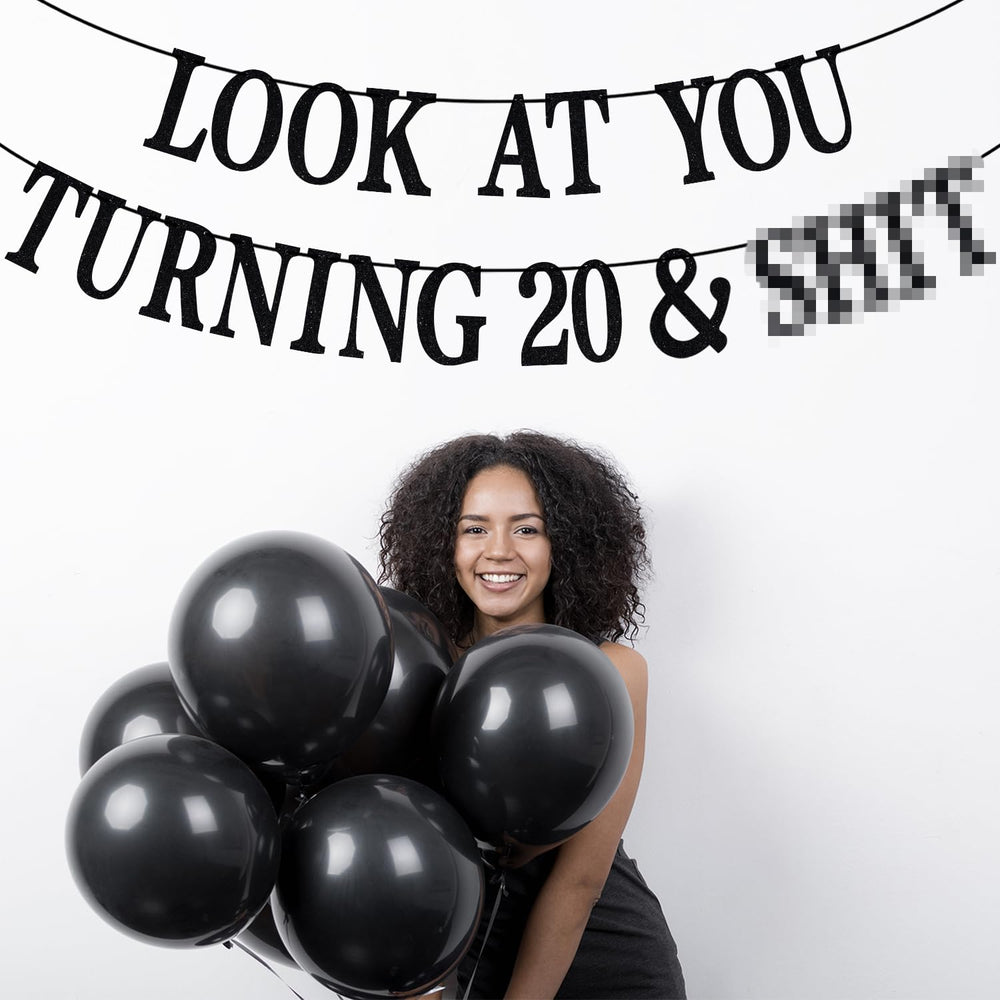 PYBHILK 20th birthday banner decor enhances memories.