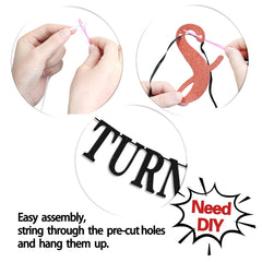 PYBHILK premium 300g glitter paper banner feels sturdy and reusable.