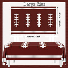 Pymurod tablecloth features football graphics to boost atmosphere on any dining surface.