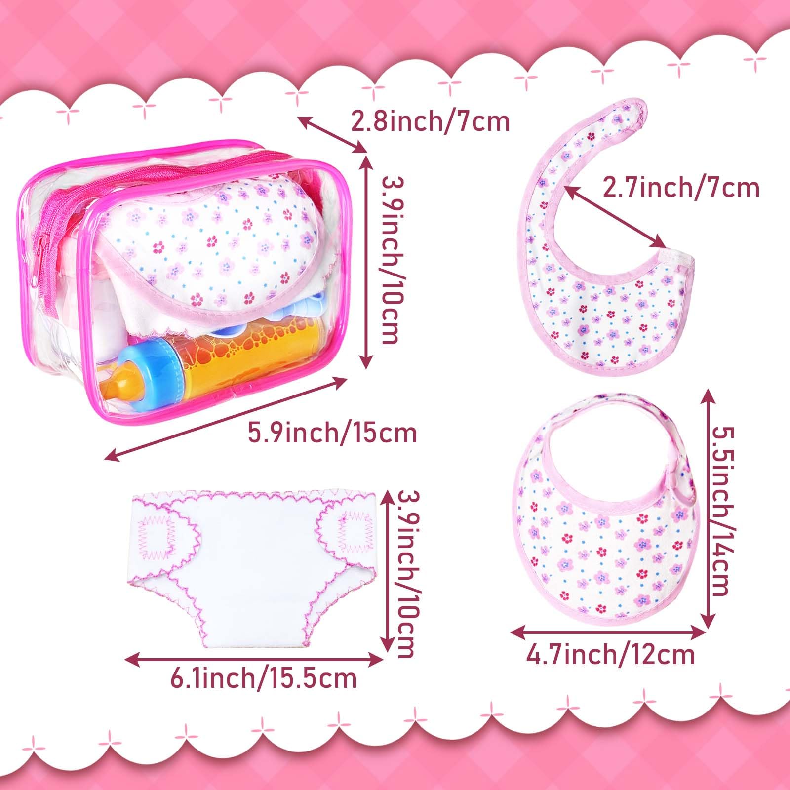 Pynqdfu doll pacifiers, comfortable grip for easy doll feeding.