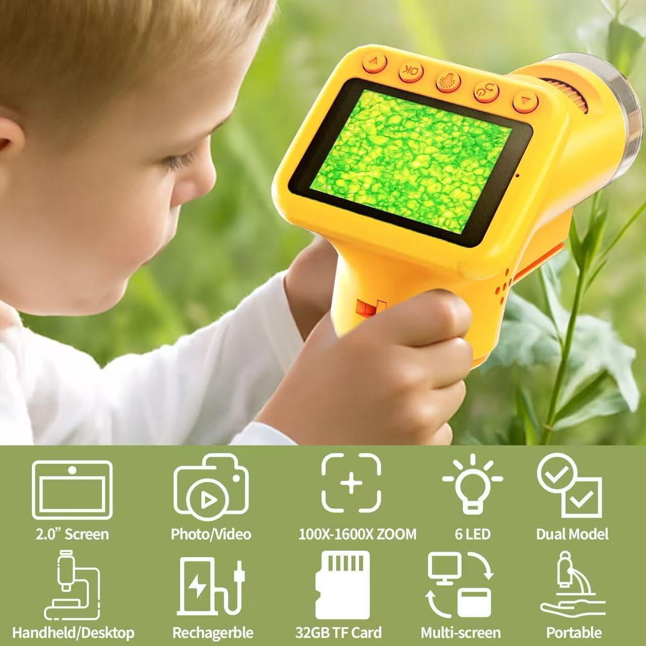 PYRODUM portable handheld base enables easy outdoor exploration with stable viewing.