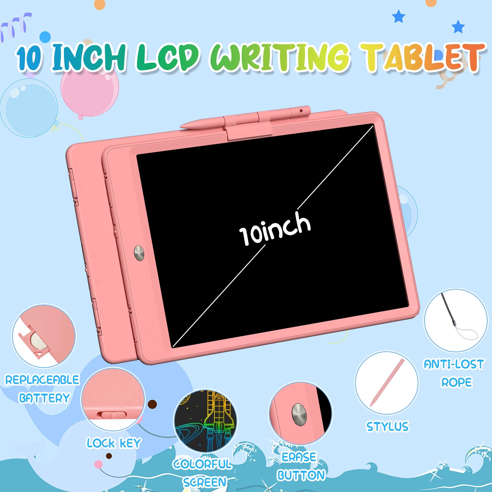 PYTTUR kids drawing board in action with colorful screen for imagination.