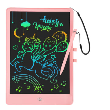 PYTTUR 10-inch LCD tablet front view for kids, ideal for drawing and learning.