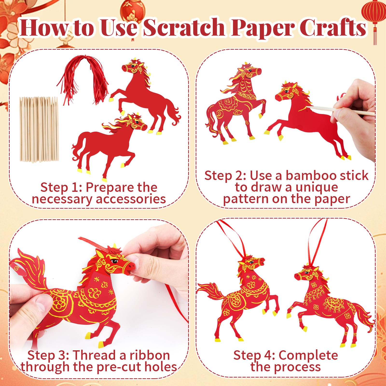 PYURTHITY Scratch-off film uncovers multicolored patterns on each card.
