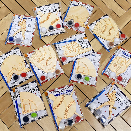 Pzhgoct helmet cutout and board ready for kids' painting fun.