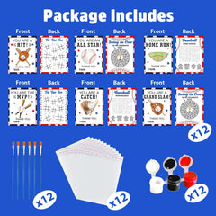 Pzhgoct paint sets provide vibrant colors for baseball crafts.