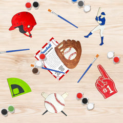 Pzhgoct baseball player cutout, smooth wood perfect for painting.